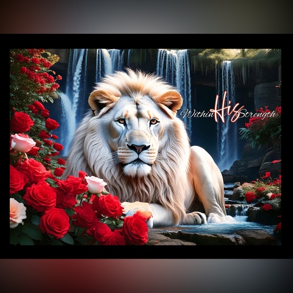 *SOLD* CHiP Bags modern style black white blue leopard lion roses tote purse - Picture 5 of 15